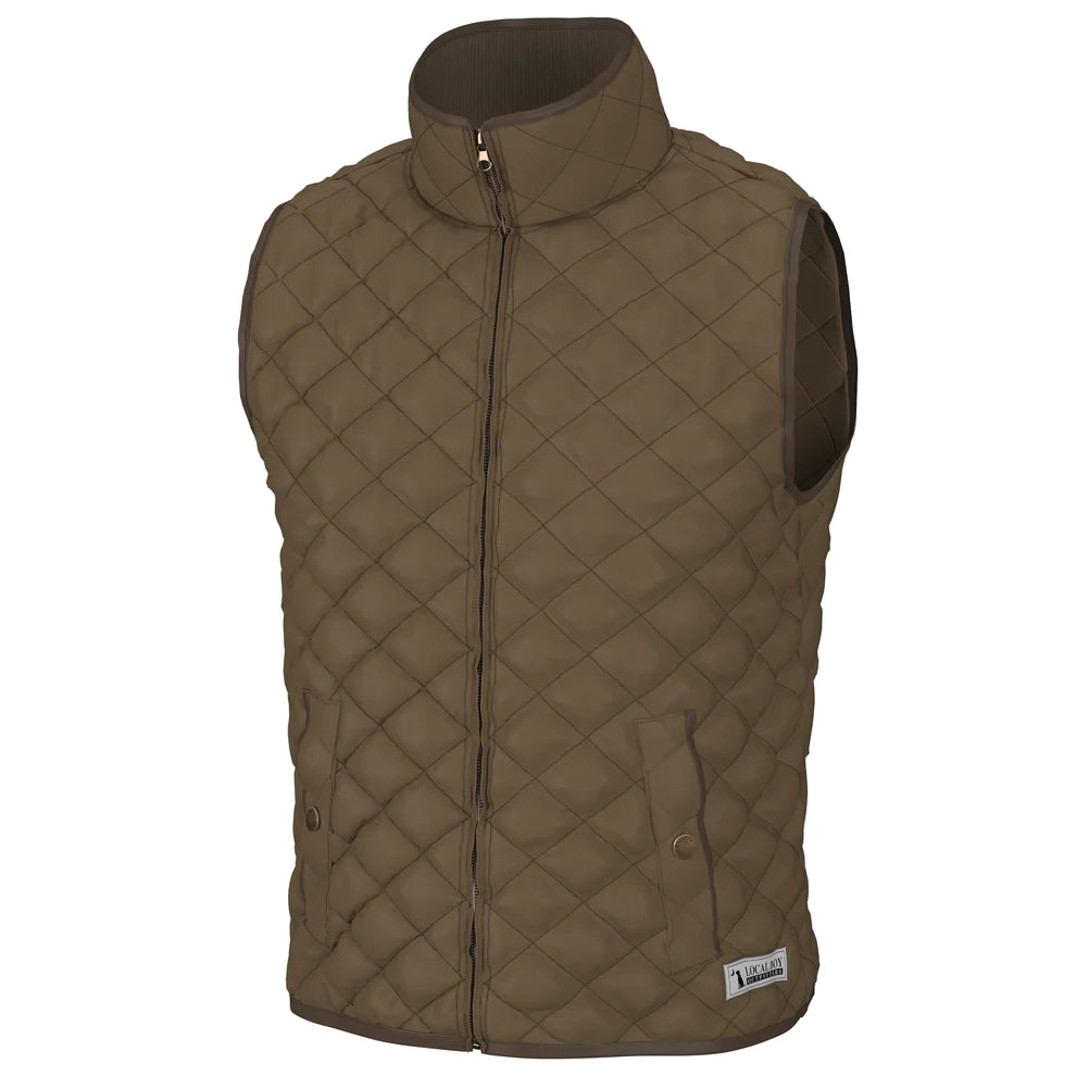 Local Boy Quilted Vest- Brown