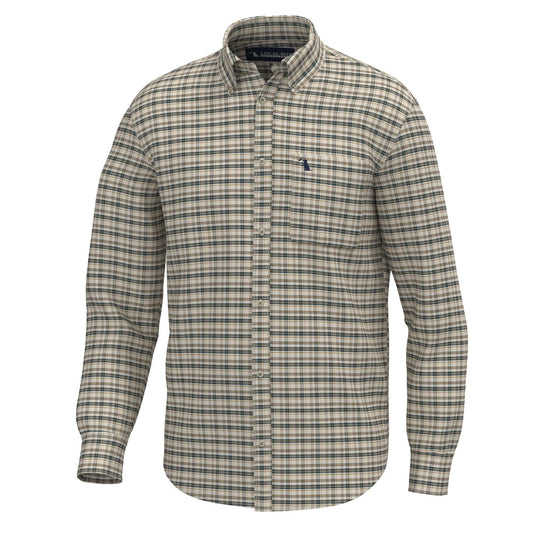 Local Boy Youth Scott Dress Shirt - Sand/Rust/Navy