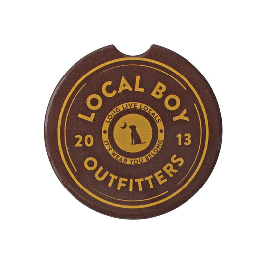 Local Boy Car Coasters - Headstamp Espresso