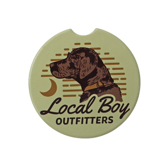Local Boy Car Coasters - Lab Arch Light Khaki