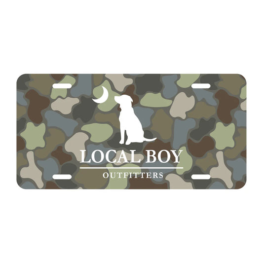 Local Boy License Plate - Mountain Camo