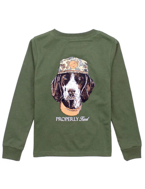 Properly Tied Youth L/S Man's Best Friend - Olive