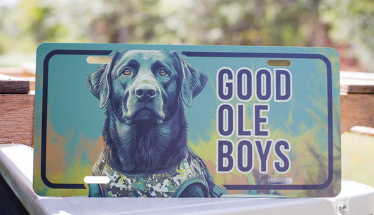 Scent South Lab tailgate License plate