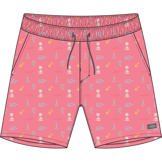 Aftco Mens Strike Swim Short - Printed Conch