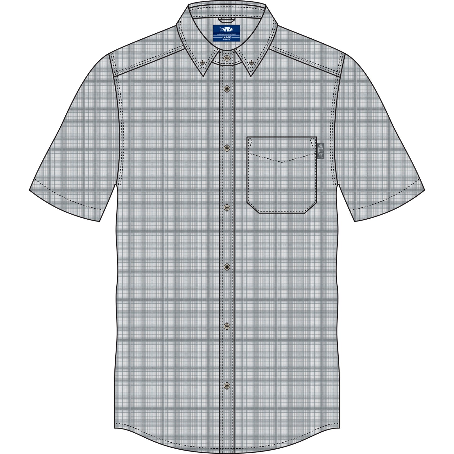 Aftco Dorsal S/S Button Up - Khaki