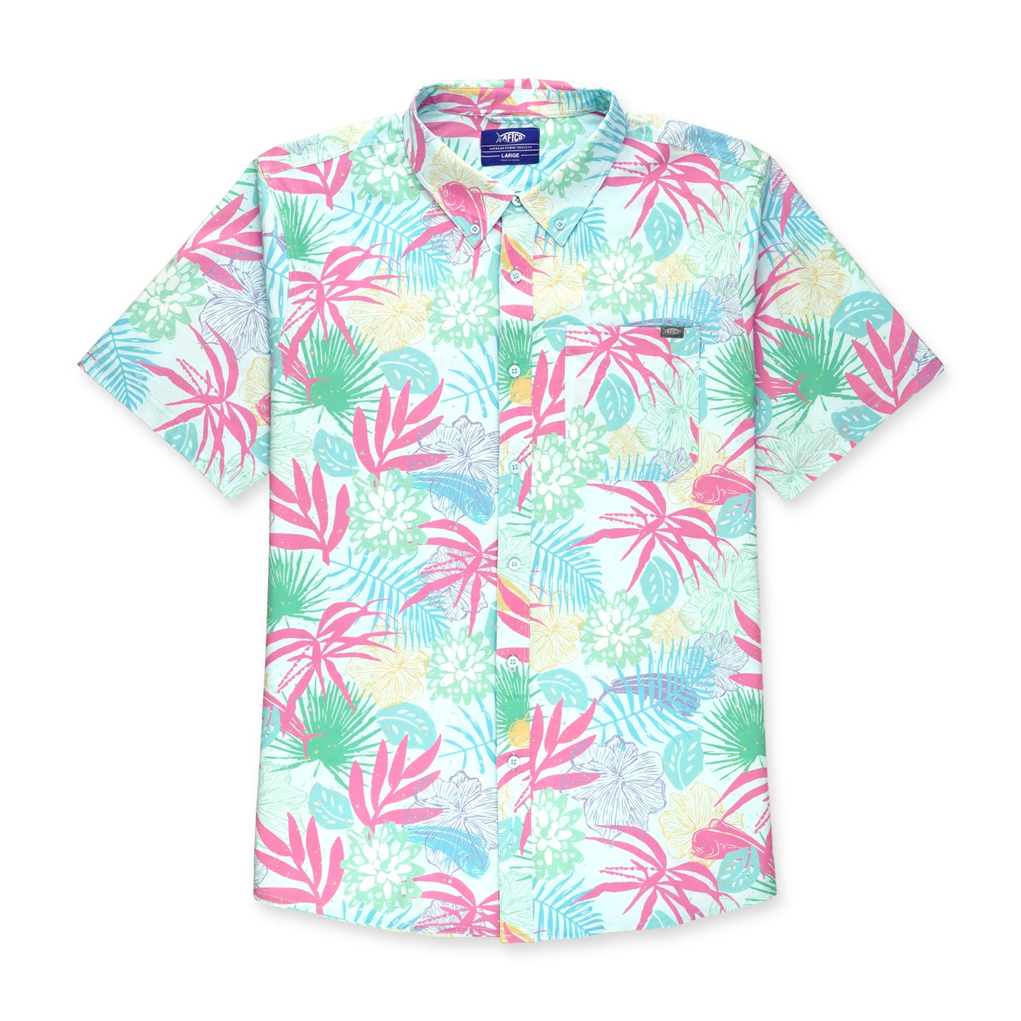 Aftco Boatbar S/S Button Up - Quiet Tide