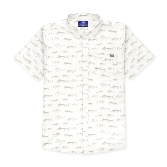 Aftco Boatbar S/S Button Up - White