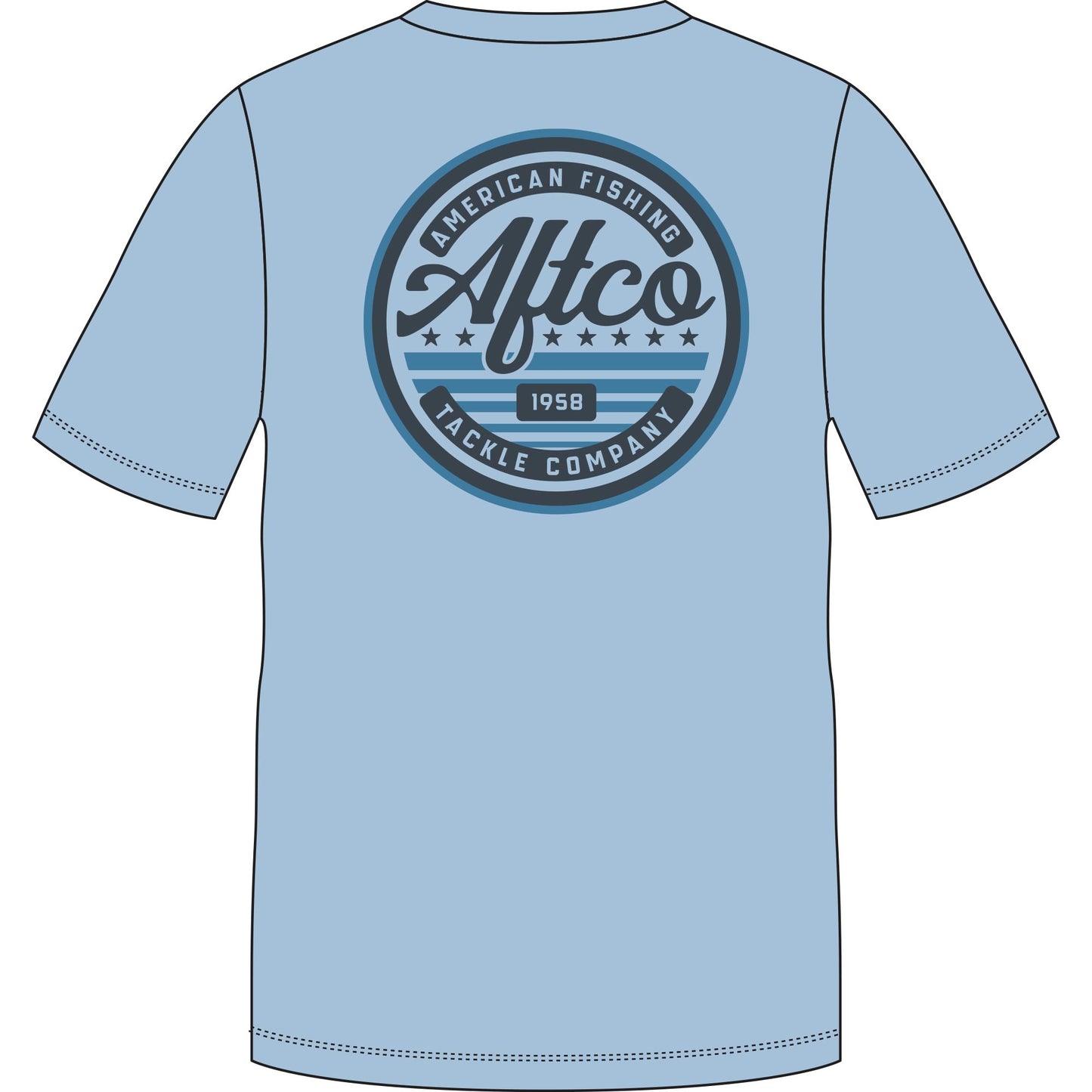 Aftco United UVX SS Tee - Airy Blue Heather