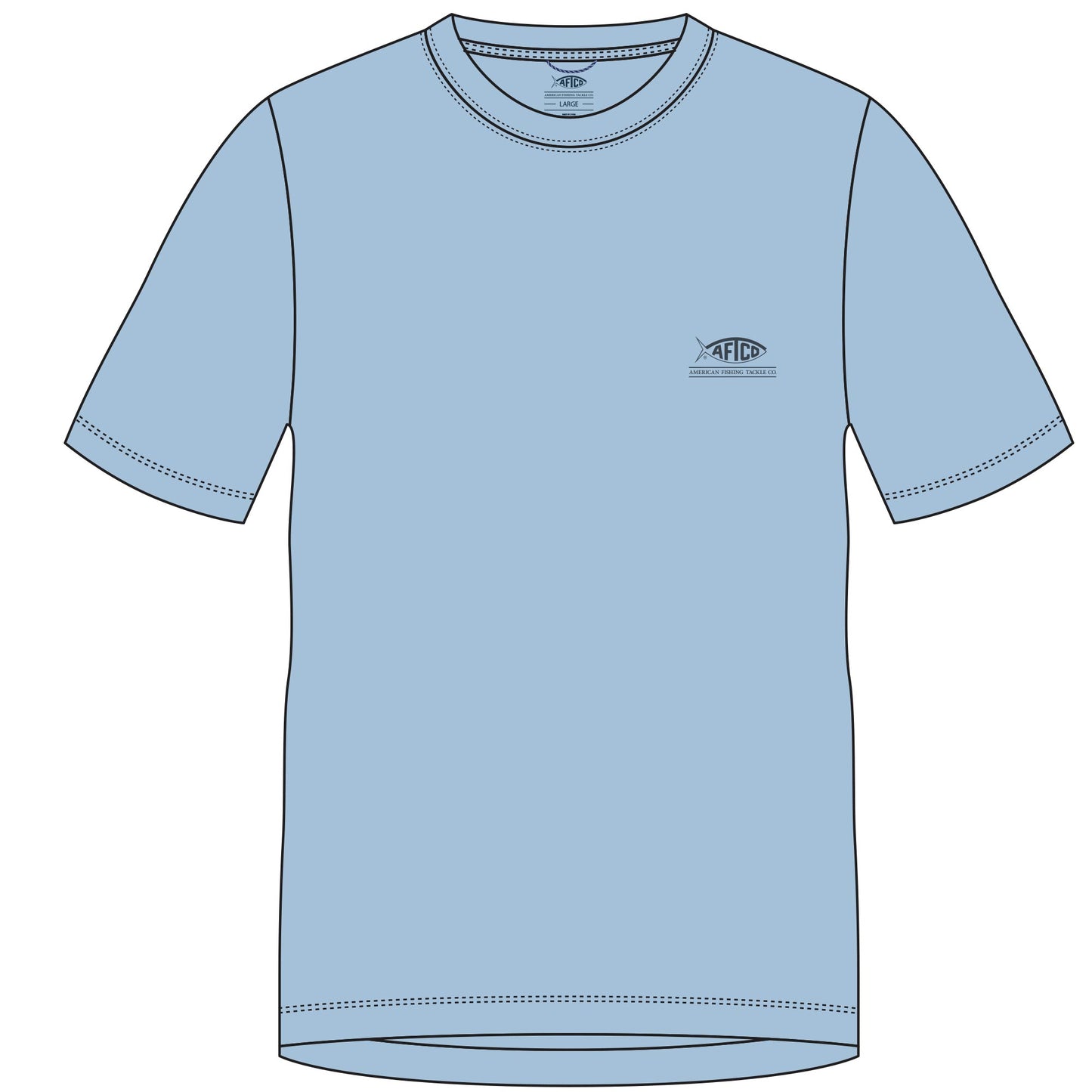 Aftco United UVX SS Tee - Airy Blue Heather