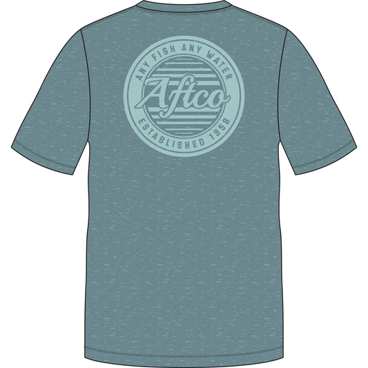 Aftco Ocean Bound UPF SS Shirt - Arctic Heather