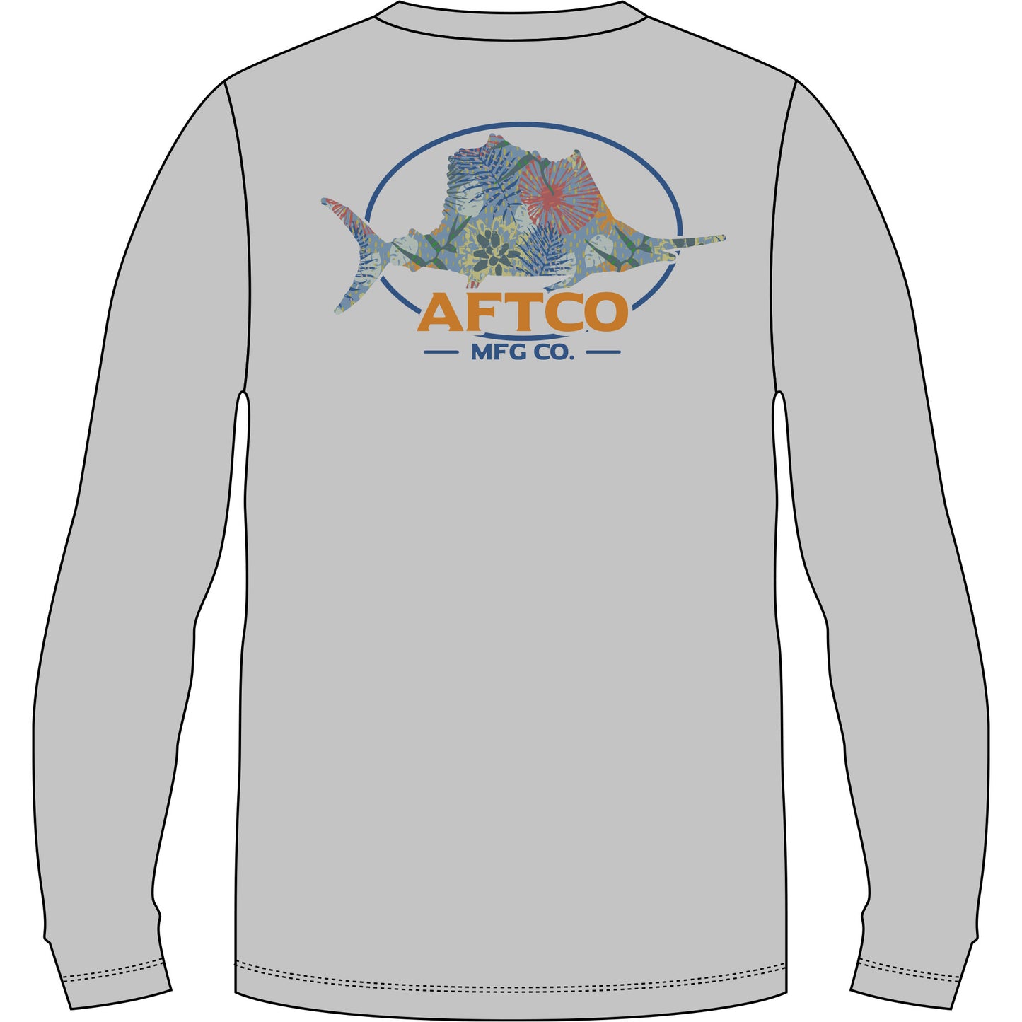 Aftco Summertime Performance L/S - Silver