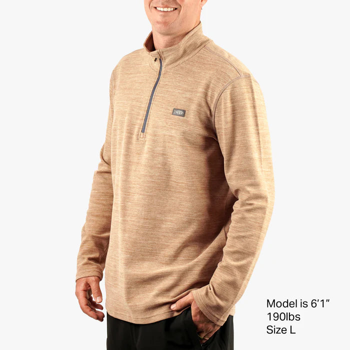 Aftco Coastal Layer 1/4 Zip - Rubber Heather