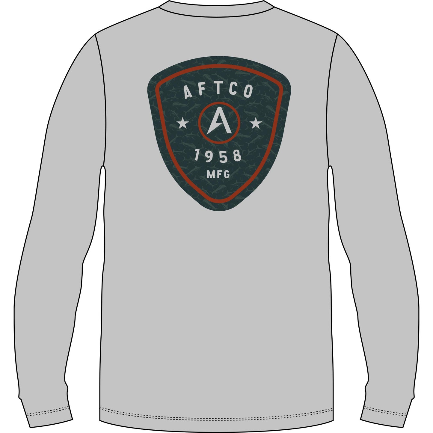 Aftco Shield UVX LS Shirt - Athletic Heather