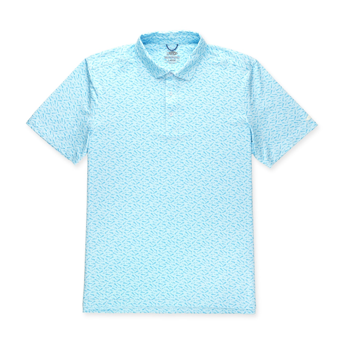 Aftco Cypress Printed Polo - Splish Splash