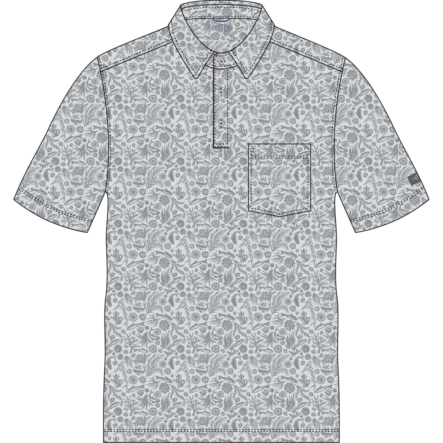 Aftco Qualifier Polo - Oyster Gray