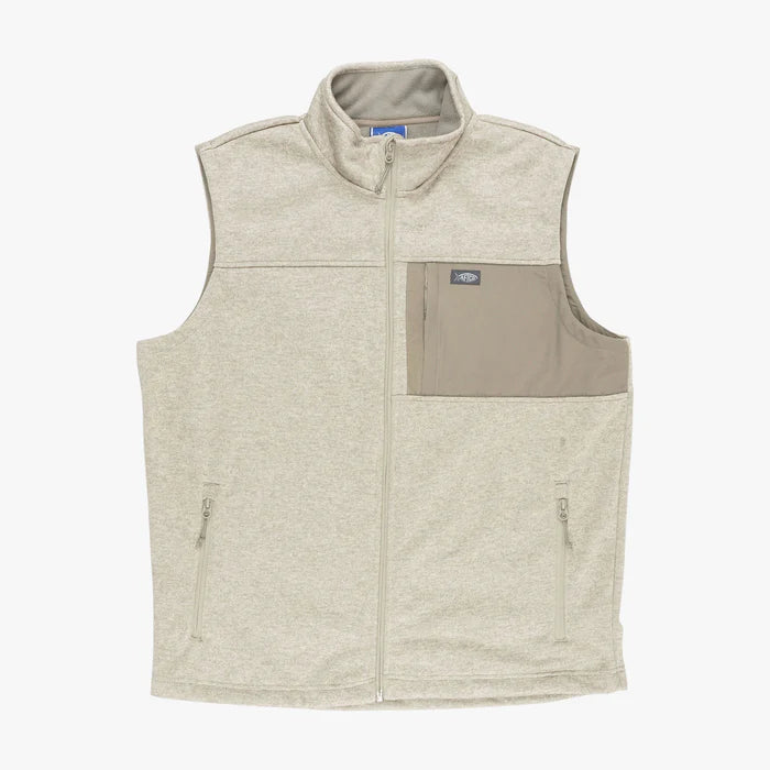 Aftco Ripcord Softshell Vest - Khaki Heather