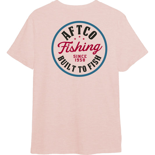 Aftco Noon Dusty Rose Heather Tee