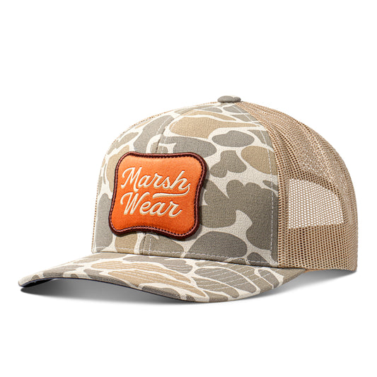 Marsh Wear Roadside Trucker Hat - Khaki Mallard Camo