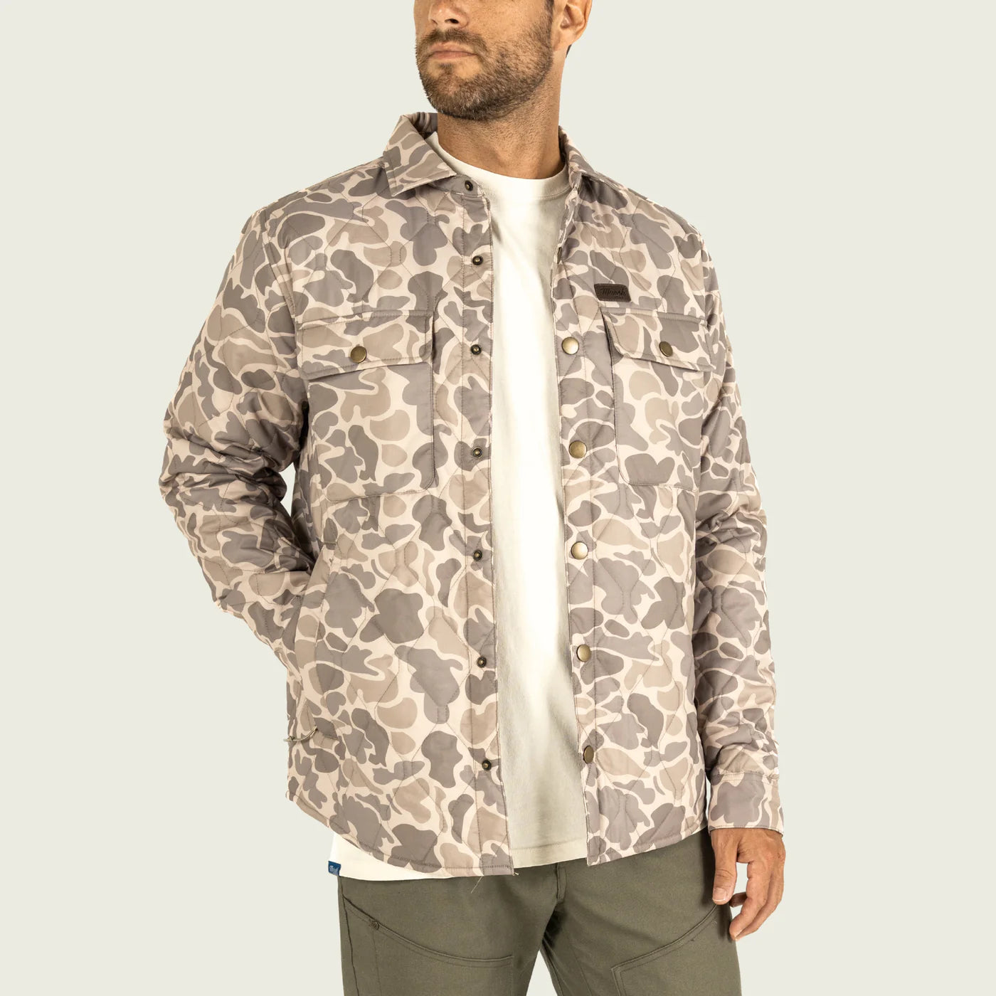 Marsh Wear Saluda Puff Shacket - Khaki Mallard Camo