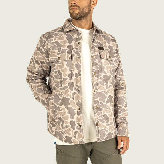 Marsh Wear Saluda Puff Shacket - Khaki Mallard Camo