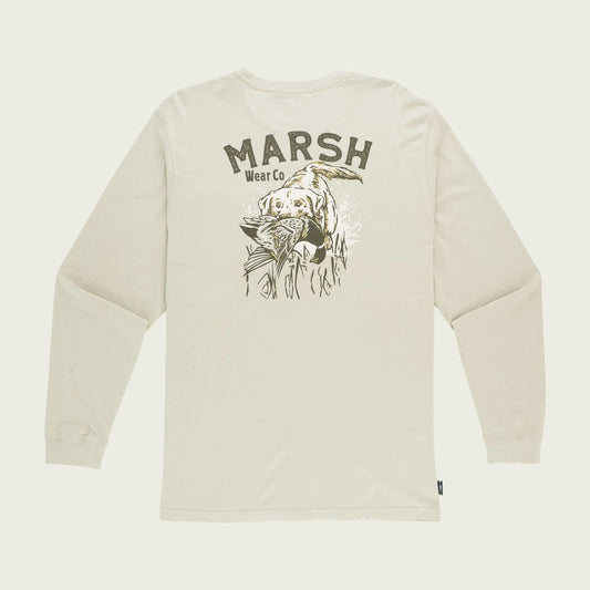 Marsh Wear Red Catch LS Shirt- Stone