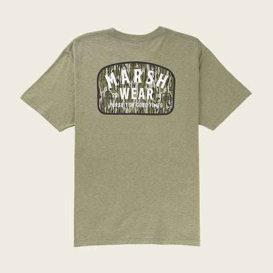 Marsh Wear Alton Camo M Oak SS Shirt- Light Olive Heather