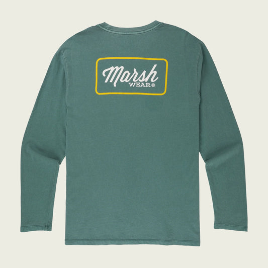 Marsh Wear Script LS Shirt- Duck Green