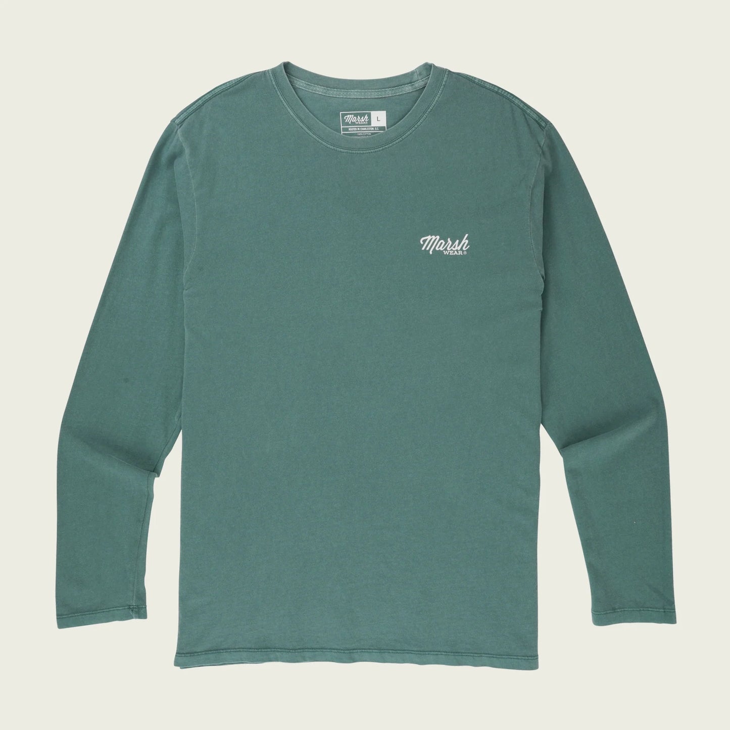 Marsh Wear Script LS Shirt- Duck Green