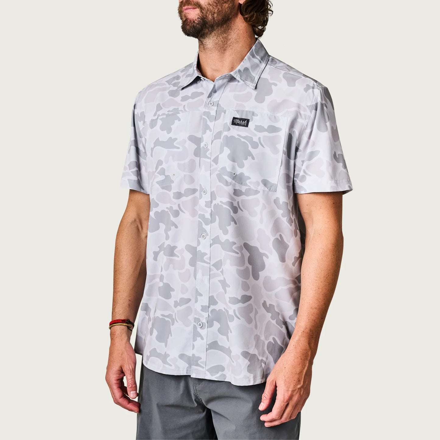 Marsh Wear Lenwood Hagood Shortsleeve Shirt - Gray Mallard Camo