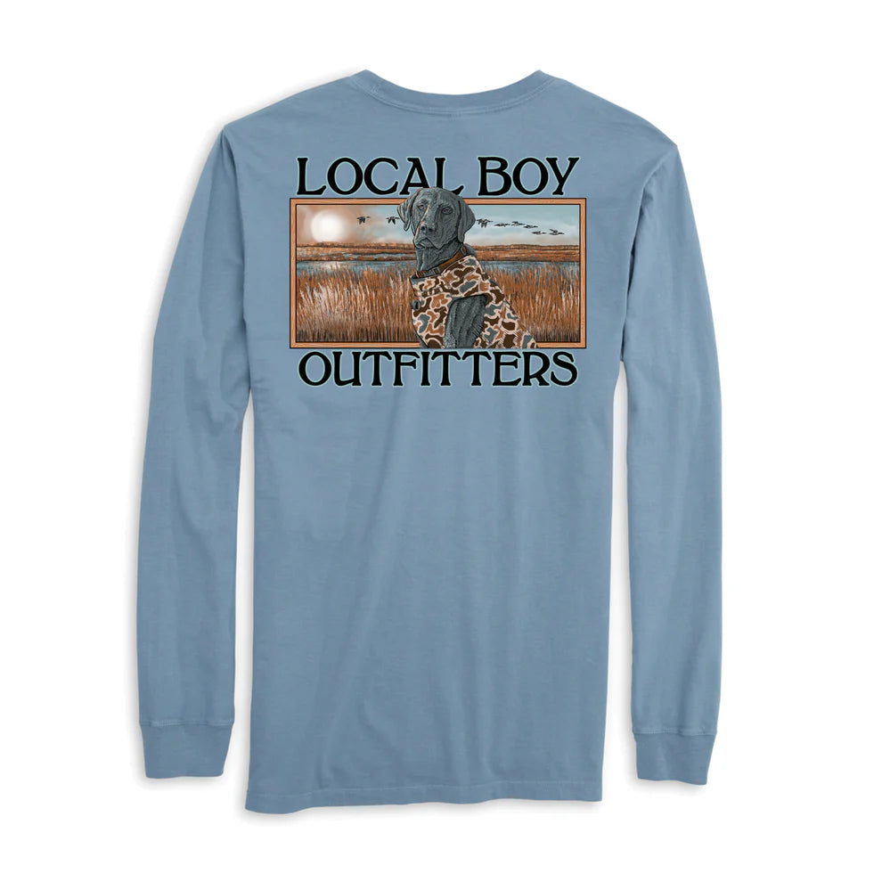 Local Boy L/S Marsh Dog T-Shirt -Slate