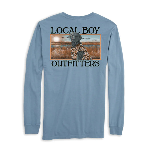 Local Boy L/S Marsh Dog T-Shirt -Slate