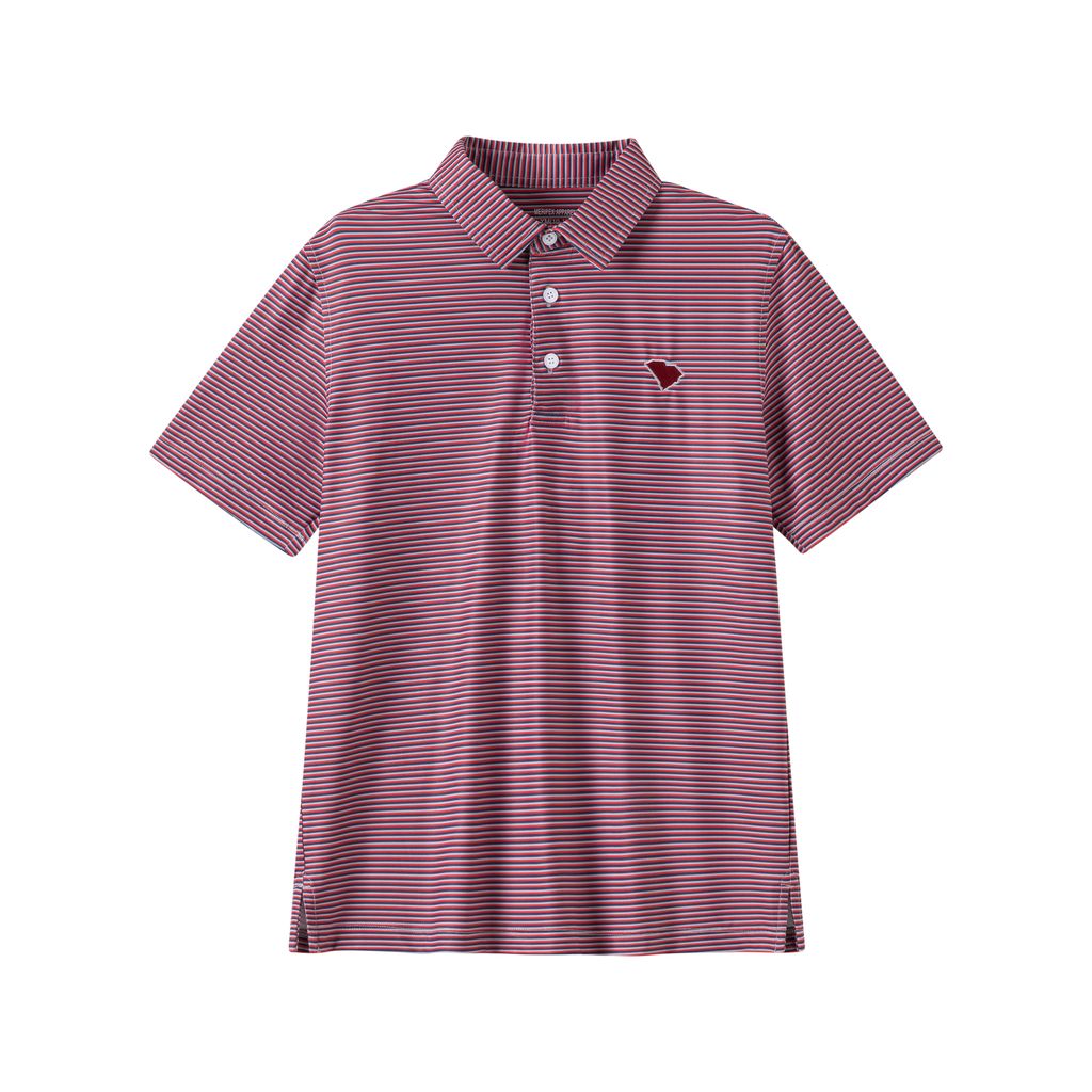 Meripex Performance SC Outline Polo - Micro Garnet/Black/White