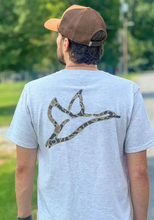 Combat Waterfowl Mosul Camo Icon Tee - Ash Heather
