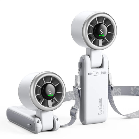 Diveblues Portable 3 IN 1 Handheld Fan - White