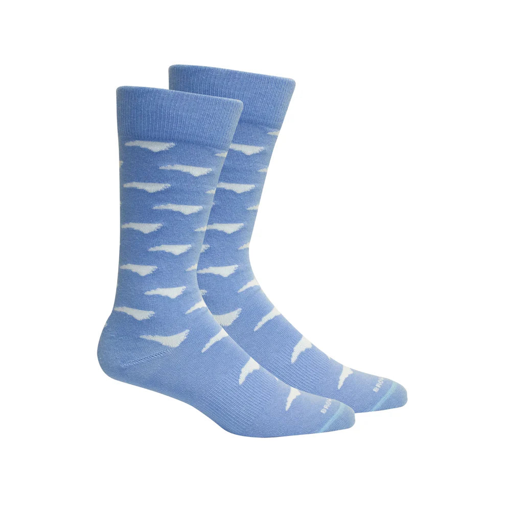 Brown Dog North State Socks - Della Blue