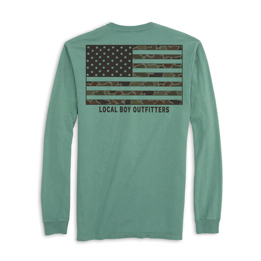 Local Boy L/S OD Flag T-Shirt