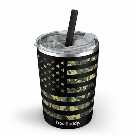 Frost 8oz Sippin Buddy - Camo Flag