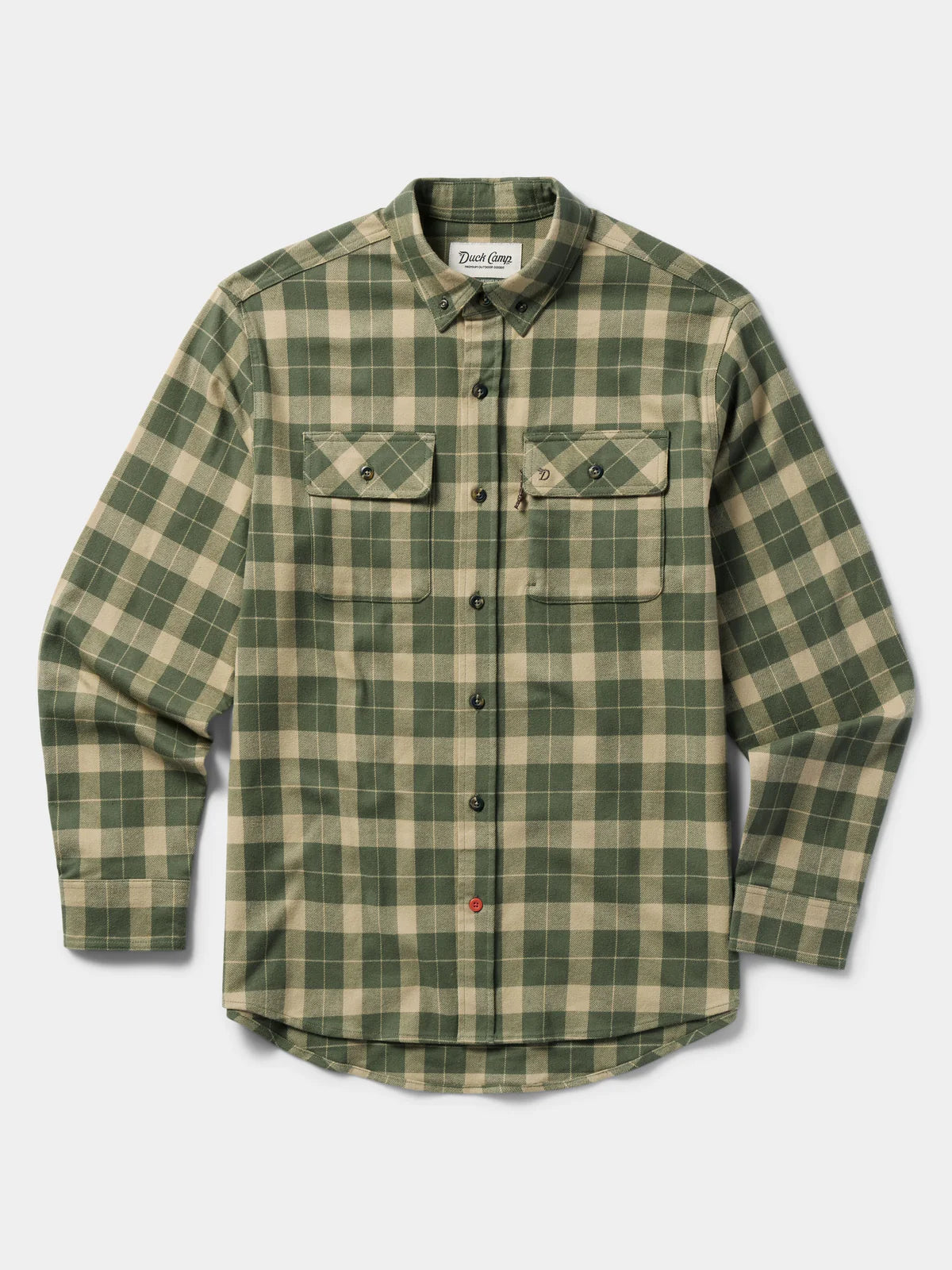 Duck Camp Button Up Camp Shirt -Thyme Plaid