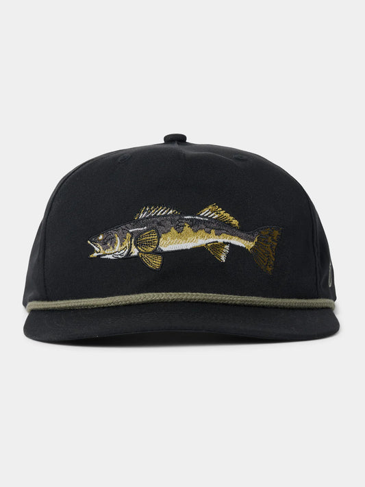 Duck Camp Walleye Rope Hat - Black