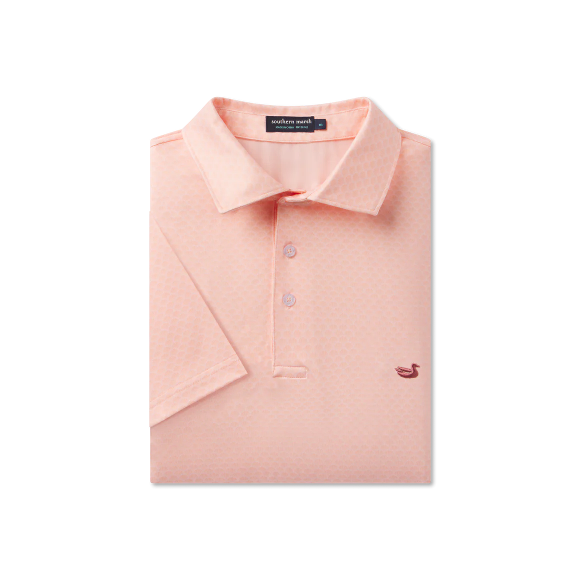 Southern Marsh Flyline Performance Polo Shell Shock - Camellia Shells