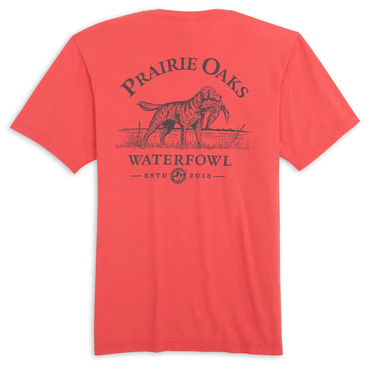 Prairie Oaks Established 2018 Tee - Coral