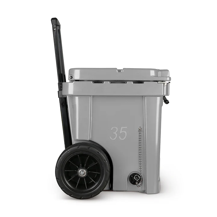 Yukon Outfitters Party Wagon 35QT- Wheeled Hard Cooler - Grey