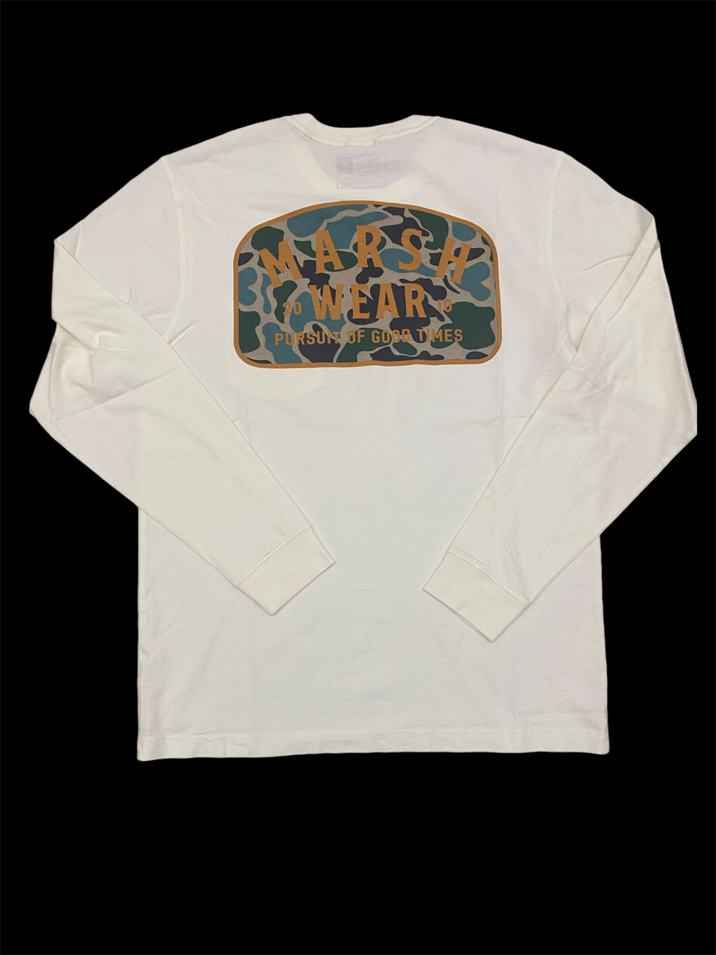 Marsh Wear Alton Camo L/S Tee - Vintage White