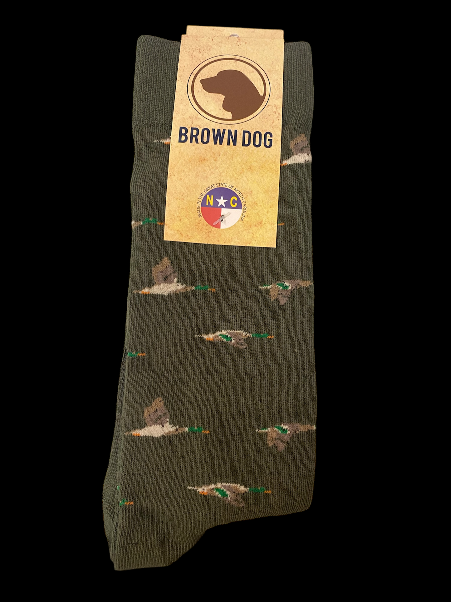 Brown Dog Mallard Socks - Sage