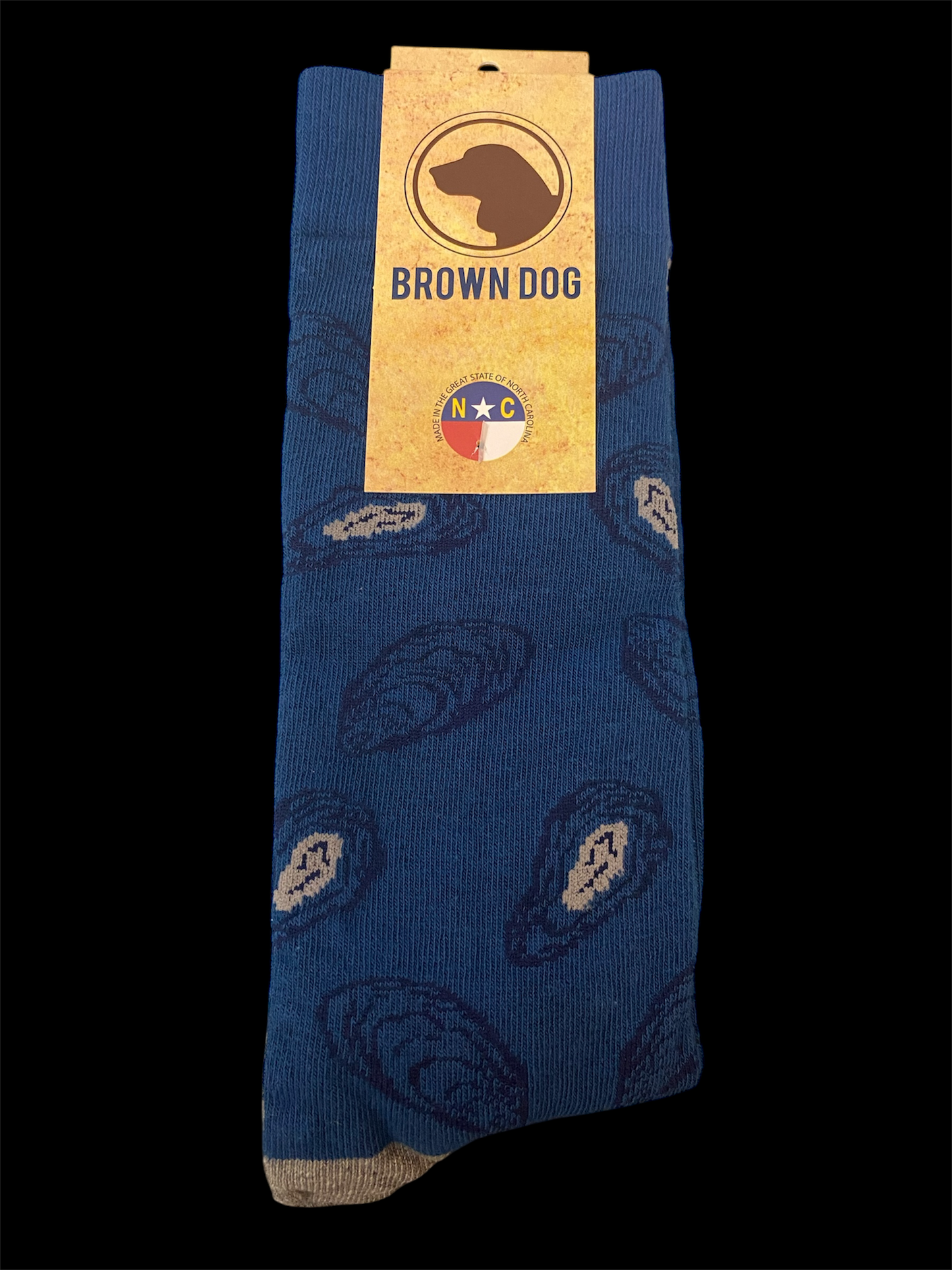 Brown Dog Shuckin Socks - Majolica Blue