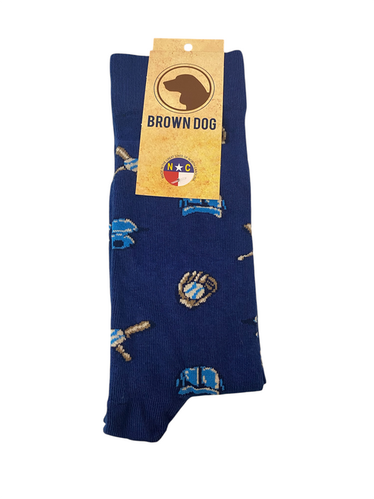 Brown Dog Baseball Socks - Insignia Blue