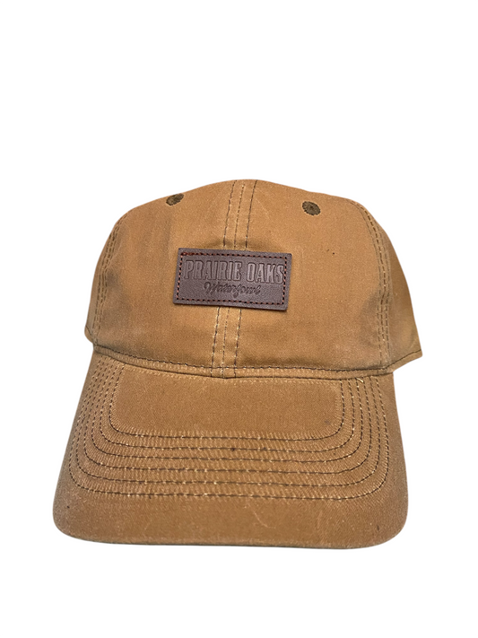 Prairie Oaks Waterfowl Waxed Leather Patch Hat - Tan
