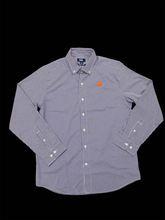 Cutter & Buck Skyline Epic Confidence Gingham Mens Dress Shirt