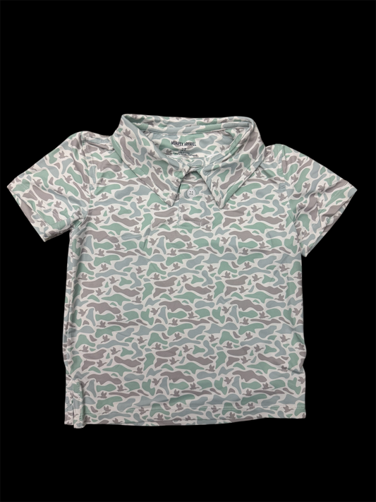 Meripex Youth Performance Polo - Marsh Camo