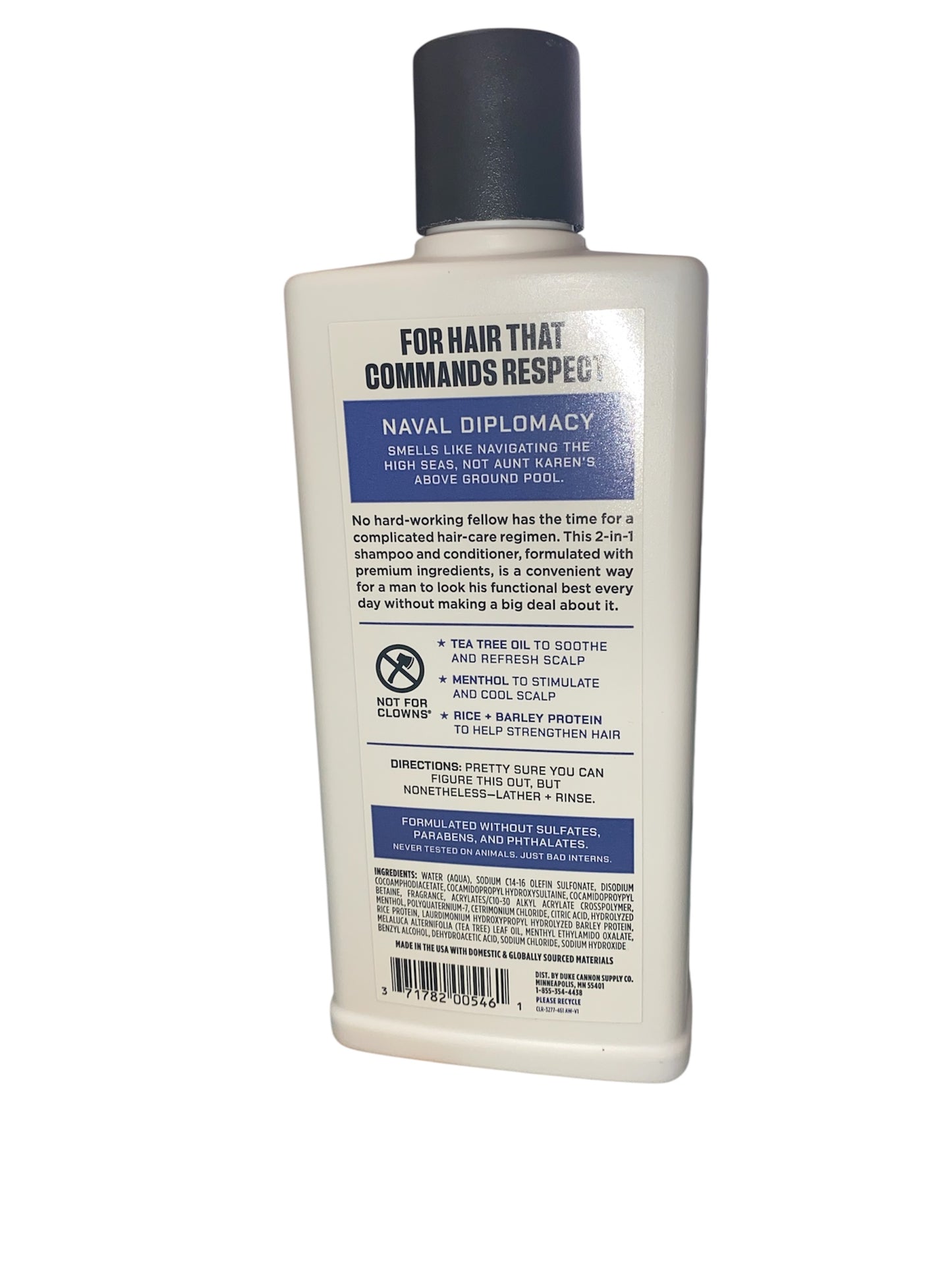 Duke Cannon News Anchor 2-IN-1 Hair Wash - Naval Diplomacy